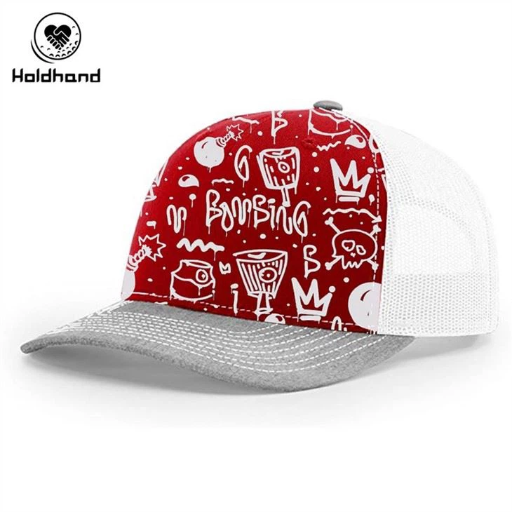 Custom Embroidery Logo HIGH QUALITY Golf Caps5 PANEL Cartoon Art Style Design